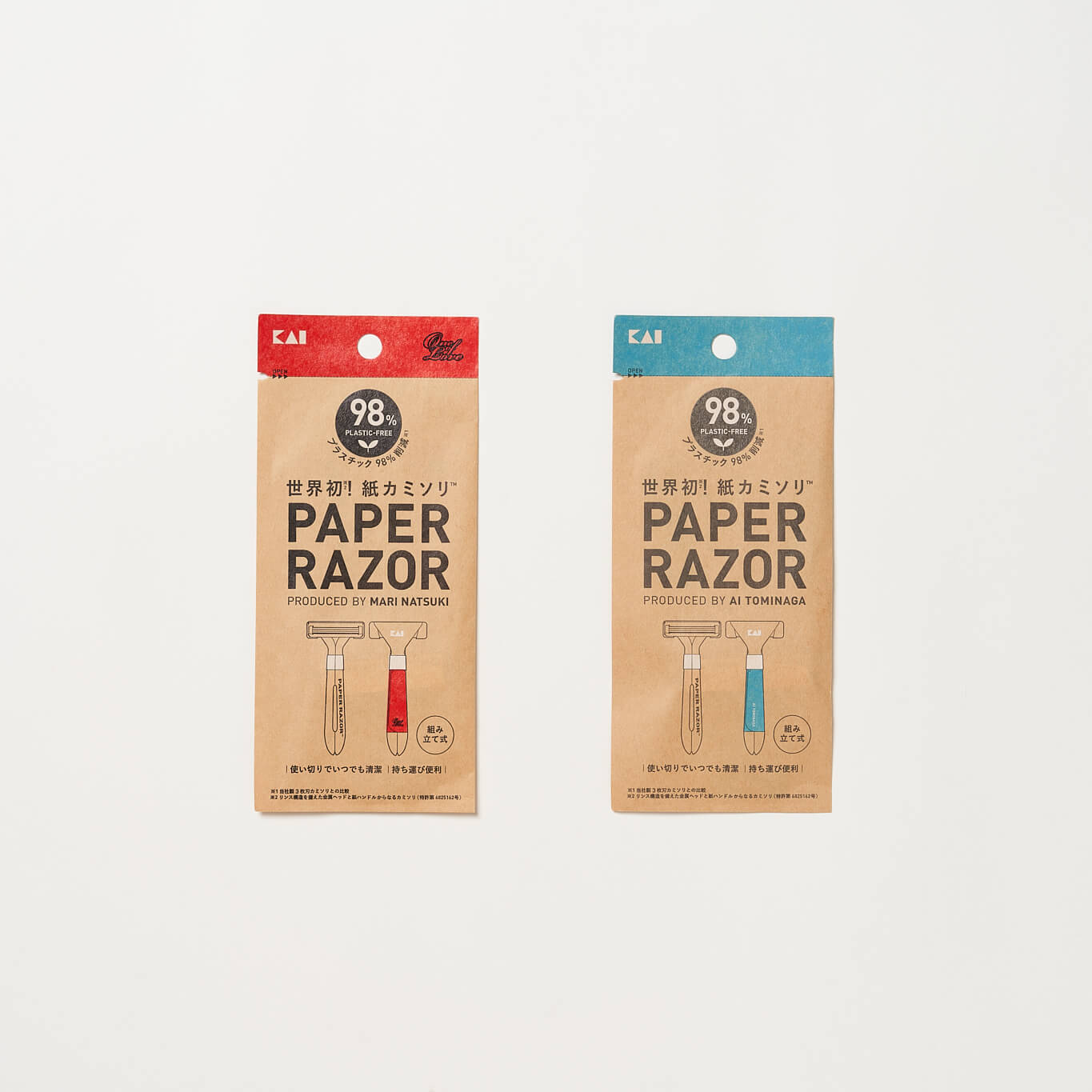 夏木マリさん、冨永愛さんとコラボレーションした「紙カミソリ®」を数量限定発売